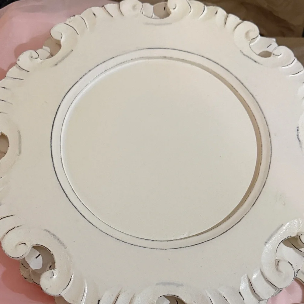 Pier 1  6# Cream plate charger